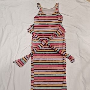 Pink stripes dress